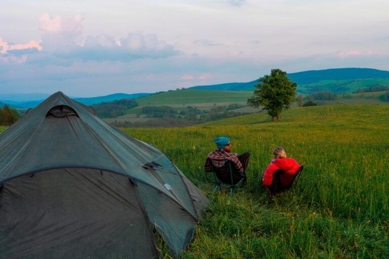 Acampamento em meio a natureza